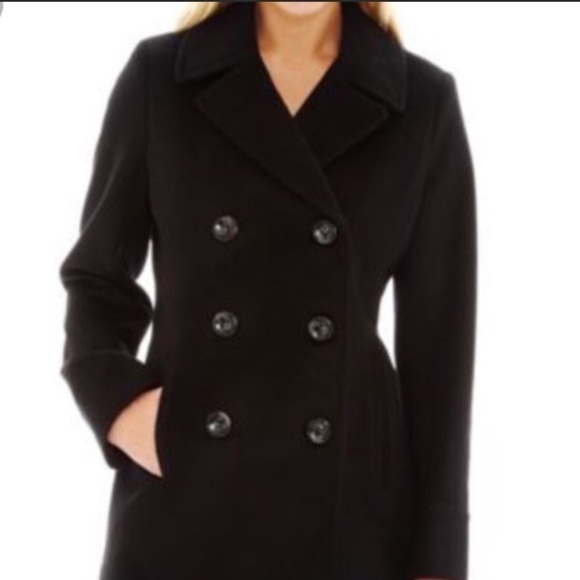 GAP Black Double Breasted Peacoat Blazer Jacket - Size Small - Picture 1 of 13